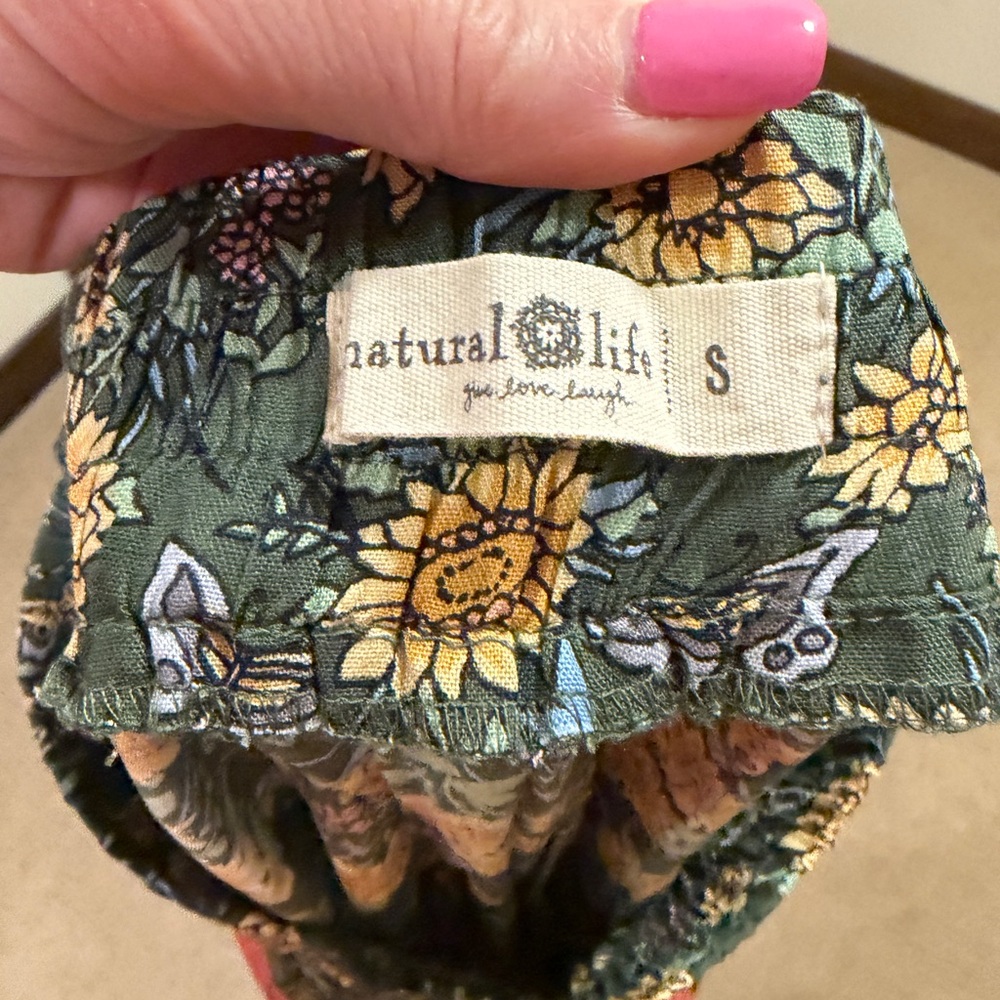 NATURAL LIFE Floral Wide Leg Pants - Multicolor - Picture 3 of 3